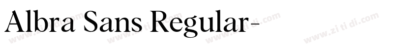 Albra Sans Regular字体转换